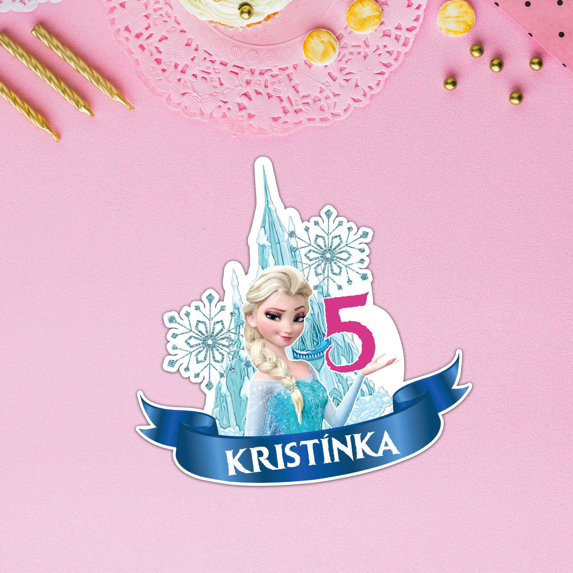 Personalizovaný zápich – Frozen - Elsa