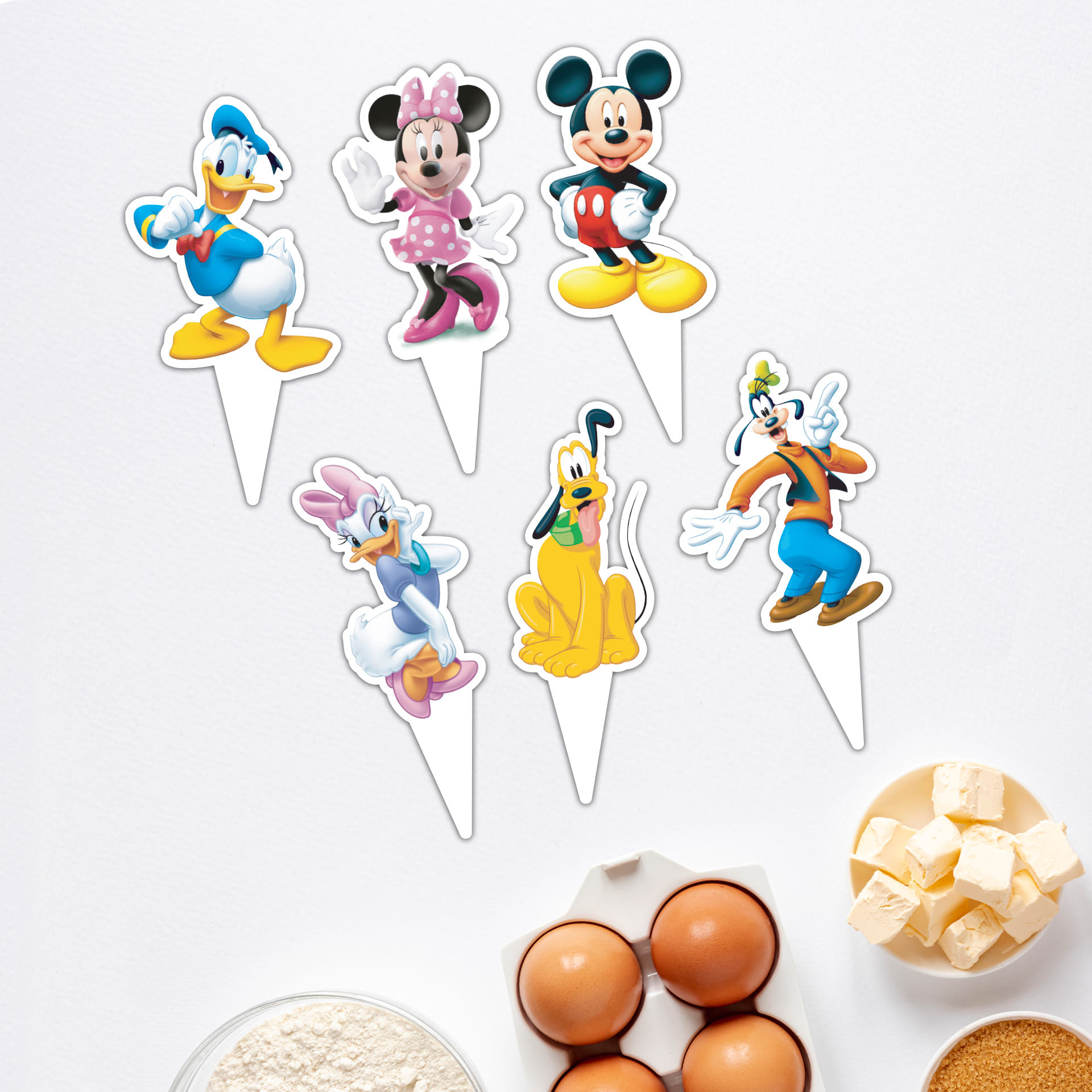 Mini zápichy - Mickey Mouse a kamarádi - 6ks