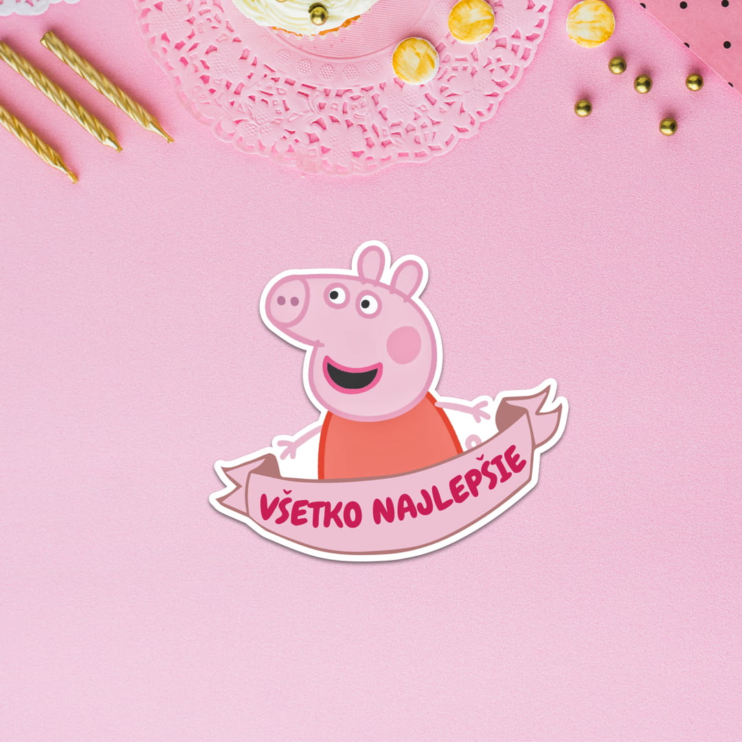 Zápich – Peppa pig - Všechno nejlepší - Obrázek 2