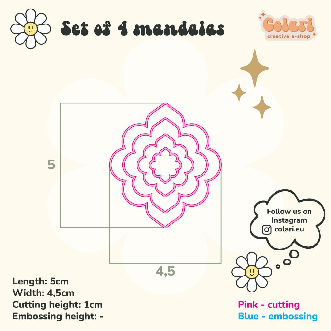 Vykrajovátko na šperky - Set Mandala - Obrázek 2